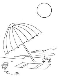 parasol op het strand